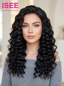 Tóc giả uốn xoăn không cần keo Hair Wand Curly Wear Go HD Lace Wigs 6*4 Lace Closure Wigs 22-26 inch (dài vừa phải), mật độ 180%, phần ren đã được cắt sẵn và đường chân tóc đã được tỉa sẵn, tóc người thật chưa qua xử lý, đường chân tóc tự nhiên, chất lượng cao, kiểu dáng thời trang, thân thiện với người mới bắt đầu, phù hợp cho kỳ nghỉ, năng động, thiết yếu cho du lịch, quà tặng cho phù dâu, phụ kiện. - SNatural - Xem 2