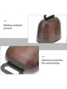 EstiloTotority Campana de Cobre Vaca Caballo Oveja 4 Piezas Cencerro De Metal Cencerro con Mango Cencerros De Vaca para Manualidades Cencerros a Granel Campana De Oveja Cencerro MetálicoVersión mejorada - 1 - Ver 7