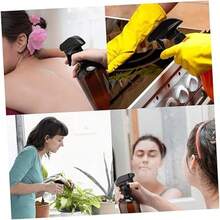 4 Botellas de Spray de Plástico Resistentes con Boquilla de Niebla Fina - Reemplazo de Botella de Spray - Paquete de 4 Negro - Paquete negro de 4 - Ver 5