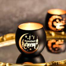 2 Stück Ramadan Kerzenhalter - Ramadan Mond & Stern Dekoration, Ramadan Islamisches Fest Party, Glas Teelichthalter Set, Heim Raum Esszimmertisch Dekoration - Eid Al-Fitr Frühlings Dekor Geschenk (Kerzen nicht enthalten) - Verschiedenfarbig - Übersicht 10