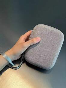 Portable Hard Case Bag, Suitable For Instant Mini EVO Camera/Instant Mini Link Printer/Instant Mini Liplay, Travel Storage Bag, Fits Mini EVO Charger, Holds Cables, Cable Organizer, Travel Pouch, Electronics Data Cable Storage Bag, Bedside Organizer, Travel Camera Accessory, Christmas Gift For Men & Women, Teacher Essential, Waterproof & Lightweight, Large Capacity Camera Case Camera Bag Charger Case Packing Cubes For Women Charger Bag - Grey - View 5