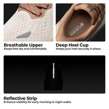 Hands-Free Slip-On Sneakers For Women – All-Day Comfort For Walking, Running, Gym & Athletic Wear Comfortable Women's Walking Shoes With Cushioning ActiveBreeze Non-Slip Running And Tennis Sneakers | Breathable Athletic Shoes For Gym Workouts - 卡其色 - 查看 7