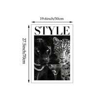 1/3 幅豹纹猎豹图案墙画，8 号幸运球图案帆布画，粉色少女风海报，优雅装饰画，适合卧室、客厅或宿舍，送她的礼物，不含画框 - 彩色 - 查看 13