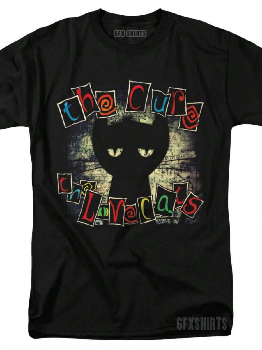The Cure Shirt Concert Tour Merch Vtg Graphic Design T-Shirt - Black - View 1