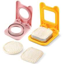 3-In-1 Sandwich Maker Set, Includes Sandwich Cutter, Pancake Maker, And Dinosaur, Heart, Square, Star Shaped Cutters - Silver - View 2