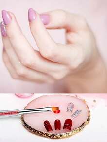 Bộ 21 cọ vẽ móng, dụng cụ vẽ móng nghệ thuật, bảng pha màu nhựa, sơn móng tay nhiều màu, bút khắc acrylic silicon 2 chiều, bút chấm, bộ dụng cụ làm móng DIY, bảng trưng bày trang điểm cho gia đình và salon, màu hồng và đen. - Nhiều màu - Xem 4