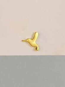 1件S925纯银鼻钉，14k金鲸鱼、鲨鱼、章鱼、恐龙动物系列鼻钉，可爱迷你海洋穿刺骨钉，女士款 - 單隻 - 查看 6