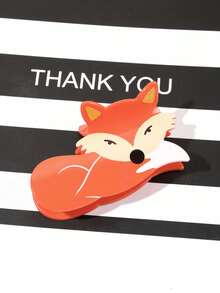 1pc Cute Acrylic Fox Hair Claw Clip, High-End Hair Claw For Ponytail, Painless Hair Accessory For Outdoor, Party, Dinner, Holiday, Valentine's Day, Easter, Thanksgiving, Birthday, Creative Gift Fashion Hair Clip Elegant Hair Accessories - Multicolor - View 7