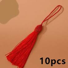 10 chiếc móc khóa tua rua, dùng làm bookmark, trang trí móc chìa khóa, làm đồ trang sức, thẻ quà tặng, mũ, quần áo, túi xách, đồ thủ công, quạt, đèn lồng, đám cưới và nhiều mục đích trang trí khác. - Nhiều màu - Xem 20