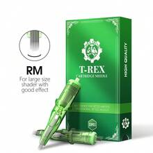 T-REX Tattoo Needle Cartridges 20pcs Disposable Silicone Professional Sterilized Safety Round Liner For Cartridge Machines Grips