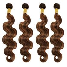 ZHENDEFA Ombre Human Hair Bundles P1/30 Body Wave Bundles Human Hair Highlight 1/3/4 Bundles 100% Unprocessed Brazilian Virgin Weave Human Hair Extensions