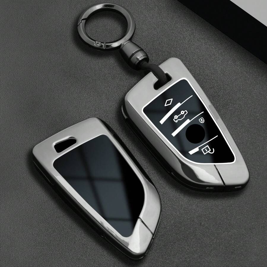 适用于宝马 X1 X3 X5 X6 X7 1 3 5 6 7 系 G20 G30 G11 F15 F16 G01 G02 F48 的新款合金汽车钥匙壳保护套 - 均碼 - 查看 1