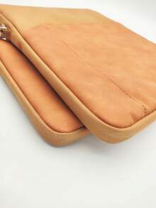 1pc Polyester Material Pink Lightweight Zipper Large Capacity Multi-Layer Electronic Notebook With Padded Travel Protective Case, Suitable For 8"/11"/12.9" Tablets - Brown - View 8