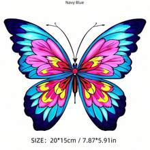 AD 1pc Black & White Colorful Butterfly Series 3D Stereo Effect Scratch Cover Car Sticker, Motorcycle Decoration Sticker - A - View 13