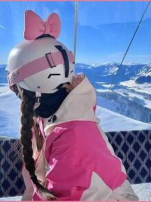 Cute Bowknot Decoration For Ski Helmet, Outdoor Electric Bicycle/Motorcycle Helmet, Princess Style