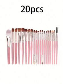 1/44-Piece Hairband And Makeup Brush Set. Makeup Tool Set: Includes 20 Makeup Brushes – Foundation Brush, Powder Brush, Eyebrow Brush, Blush Brush, Highlighter Brush, Eyeshadow Brush, Eyelash Brush, Eyeliner Brush, Contour Brush, Detail Brush, Nose Contour Brush, Face Brush + 5 Makeup Sponges + 5 Powder Puffs,Giveaways,Travel,Cheap Stuff,Travel Essential - Multicolor - View 11