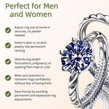 4 Pcs Adjustable Plastic Ring Sizer, Invisible Coil Ring Adjuster For Loose Rings, Unisex Jewelry Resizing Protector, Available In Gold And Transparent - Mix - View 8