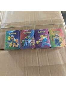 【宝可梦集换式卡牌游戏收藏卡】官方授权55张英文版动画游戏卡牌 | 金/银箔黑色主题 | SEC/SSP闪光稀有卡和插画师稀有卡 | VMAX/GX/VSTAR/EX对战卡和训练家/能量卡 | 全息棱镜涂层