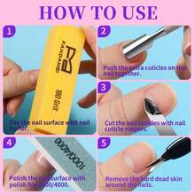 Nail Buffer And Shine Kit, 10 PCS Nail Buffer Block Manicure Tools Set For Nail Care Nail Buffing Nail Filing Kit - Multi-colored - 查看 6