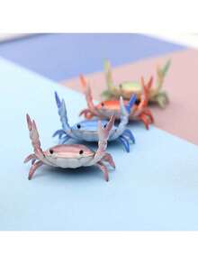 1pc Weightlifting Crab Pen Holder & Stand Desk Decor Model - Multicolor - View 1