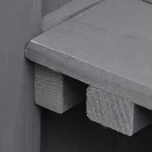 Outsunny Garden Shed, Weatherproof Tool Shed Made Of Fir Wood, Double Door, 2 Shelves, Dark Grey, 74 X 43 X 88 Cm - Grey - View 7