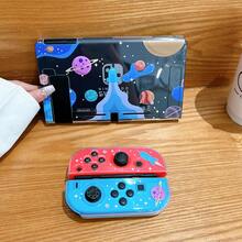 1套太空主题游戏机保护壳，适用于Switch OLED/ - 透明海洋元素 - 查看 3