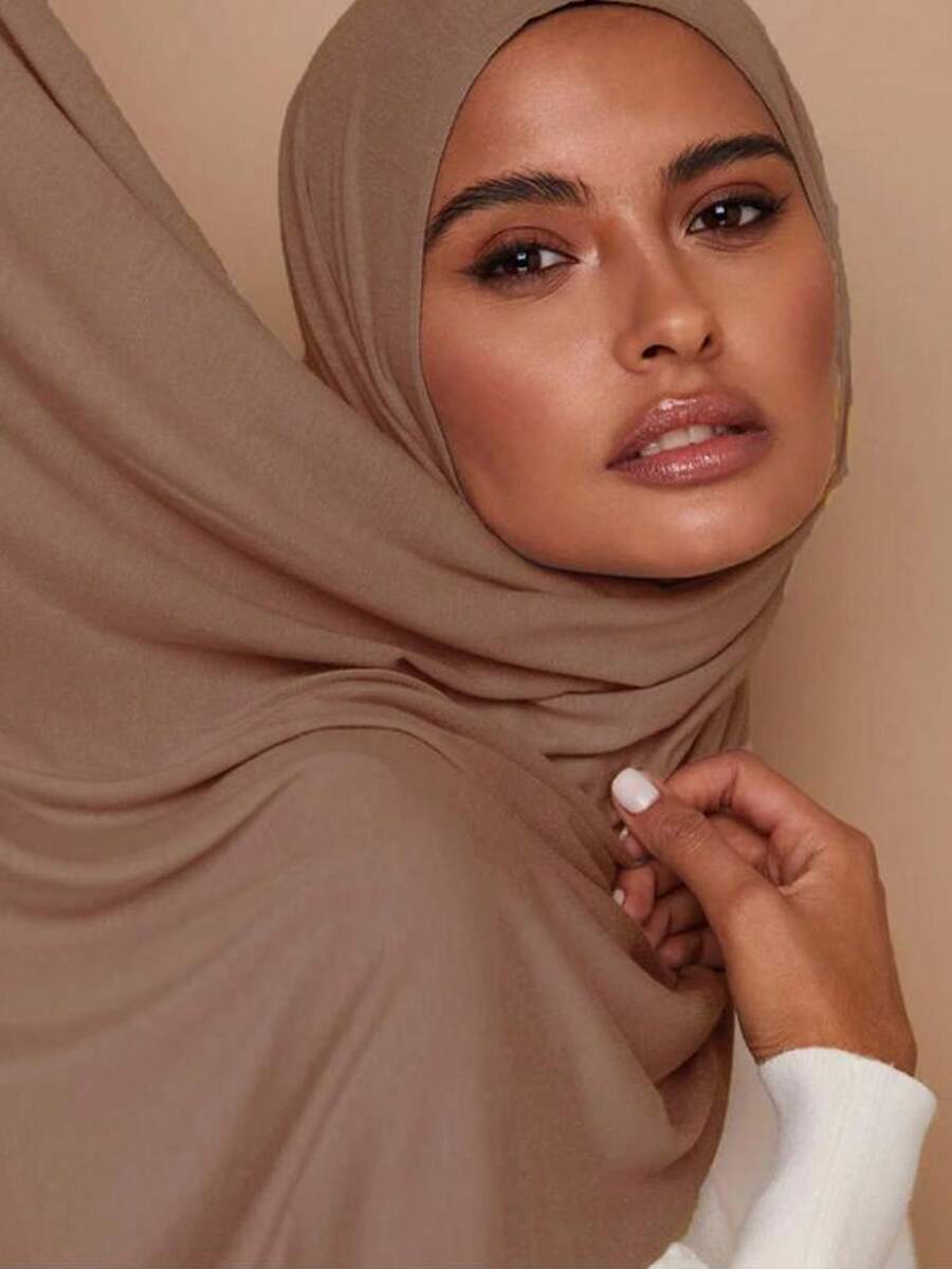 Women's Solid Color Khimar, Modest Casual Soft Comfortable Hijab For Daily Wear, Women's Islamic Clothing For All Seasons Modesty. - Multicolor - View 1