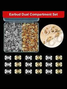 One Box Of 400pcs 6mm Ear Plugs And Earring Components Butterfly Clasp Metal Ear Hooks - For DIY Handmade Earrings, Earring Hooks And Plugs Accessory Materials.Craft Supplies For Adults,Crafts,Charms,Beads,Craft Kit,Christmas Decorations.Keychain Accessories,Ideal As A Small Gift For Family And Friends,Valentine's Day, Eid Al-Fitr Jewellery Gifts