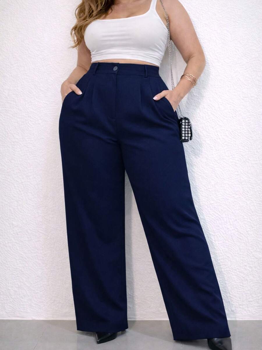 MODA MO, REF: 3271 (PLUS SIZE) - Women's Pants - Navy Blue - View 1
