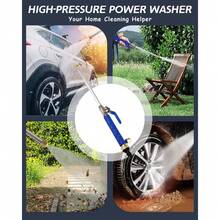 Súng phun nước áp lực cao dùng để rửa xe, dụng cụ vệ sinh nhà cửa và sân vườn, súng phun nước áp lực cao để tráng rửa. - Súng phun nước rửa xe màu xanh dương - Xem 8
