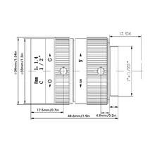 3MP Industrial Camera Lens 1/2 Manual Aperture HD C Mount 6mm Focal Length CCTV Accessory - Negro - Ver 2