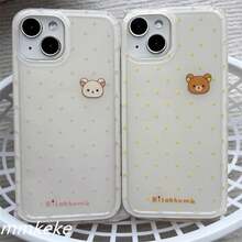 Lovely Japan Polka Dot Cartoon Rilakkuma Couple Phone Case For 17 Air 16 Pro 15 14 13 12 11Promax Plus High-D Y2k Cover.Christmas Accessories.2026HOT 17 Pro Max Case Funda Para An Excellent Gift For Friends Gifts Gifts For Men Girlfriend Or Boyfriend Pink Christmas Fundas Anime Mobile Phone Case New Year Mobile Phone Case 14 Cases Pink Phone Case Gifts For Women Phone Case Case For 17 Pro Max - Với Widget-A - Xem 5