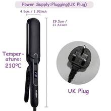 CRASTS 一键切换直发器，快速加热直板夹和卷发棒二合一快速造型工具 - 黑色 - 查看 12