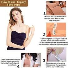 Cinta para Pechos Body Tape Cinta para Busto Boob Tape y 10 Piezas de Pezoneras Cubrepezones Cinta Adhesiva para Levantamiento de Senos Boobe Tape de Senos para Trajes o Vestido de Fiesta 5M - como en la foto - Ver 5