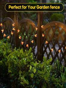 1 pieza Luces de hadas solares para jardín exterior, luces de cadena solares LED con diseño de abeja linda para interior/exterior, 20 LED, 50 LED, 100 LED, IP65 a prueba de agua, 8 modos, luces de abeja para decoración de jardín, patio, balcón, boda, fiesta, ventana, patio, campamento, tiendas - Verde militar - Ver 12