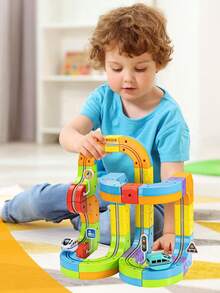 轨道车玩具 - 32/48/88 件套柔性轨道套装，合金轨道车，带电动火车和交通标志，儿童多人竞技 DIY 轨道玩具套装，组装拼接式亲子互动趣味玩具车，适合 3-12 岁男孩女孩，生日派对礼物，圣诞礼物，汽车玩具，男孩玩具，汽车轨道，火车轨道，男孩玩具