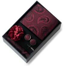 1 Set Dasi Motif Paisley Bunga untuk Pria, Kotak Hadiah, Pilihan Hadiah Ideal untuk Pria di Hari Libur, untuk Bisnis, Pernikahan, dan sebagai Aksesoris. - Warna campuran - View 12