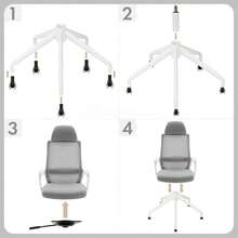 MAGMALIFE Silla de Oficina Fokus Ergonómica con Cabecera, Reclinación Ajustable, Malla Transpirable, Asiento de Alta Densidad, Ruedas 360 °   Antirrayas y Altura Regulable, Soporta 150 kg Gris - 1 - Ver 7