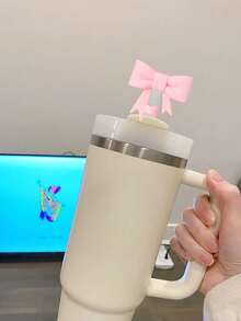 1pc 10mm Silicone Straw Topper, Dust Cover, Butterfly Ice Cube Straw Decoration For Drink Cup - Multicolor - View 2