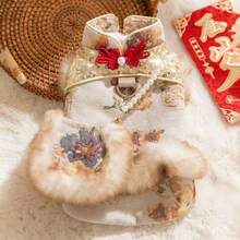 1件时尚狗狗冬季保暖服装，新年、圣诞节、节日盛装，狗狗拍照道具 - 彩色 - 查看 6