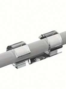 100/40/20个装粘性电缆夹，透明电线支架，用于电源线管理，塑料电缆夹，适用于墙壁和桌子下方 - 無色 - 查看 2