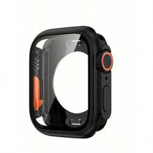 Screen Protector Case, Front And Back Cover Compatible With Apple Watch Series 9/8/7/6/5/4/Se 2 Series 45mm 41mm 44mm 40mm - Black - View 2