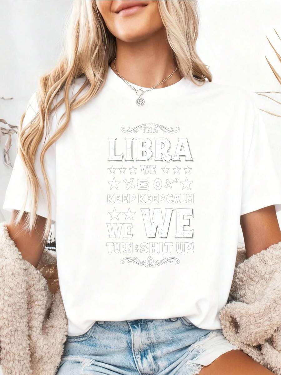 Funny Libra Shirt, Libra Facts, Libra Gifts Birthday, Im A Libra We Dont Keep Calm, Libra Sign Shirt, Zodiac Shirt Libra, Horoscope Shirt - White - View 1