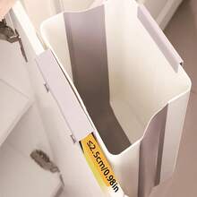 1/2个壁挂式、无需钻孔、可折叠垃圾桶，厨房，节省空间设计，适用于厨房橱柜门、浴室盥洗柜、阳台储物柜和办公工作站。