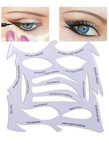 三合一多功能眼妆模板 | 眼影、眼线、眉毛 - 轻松打造精准眼妆的必备化妆工具。这款多合一模板套装简化了眼影晕染、精准眼线绘制和眉形塑造。