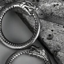 1件装不锈钢蛇形耳坠，适用于拉伸耳洞、耳扩、耳钉、身体饰品、女性饰品配件 - 蛇-2 - 查看 4