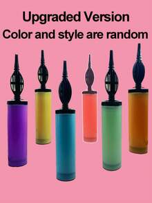 1/2/3 Pcs Hand-Held Balloon Inflator Set, Dual-Direction Manual Balloon Air Pump - Suitable For Parties, Weddings, Birthday Celebrations And Special Events. Wedding Supplies/Convenient & Effortless Balloon Inflation Tool/Inflator/Manual Compression Pump. Essential For Christmas, Halloween And New Year Holidays. Balloon Accessories, Colors And Styles Random. - Multicolor - View 9