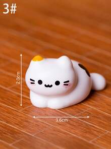 6个随机可爱猫咪摆件，微景观装饰配件，温馨的卧室、办公桌、客厅、窗台装饰，多功能小摆件，为日常空间增添舒适感 - 彩色 - 查看 6