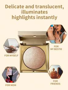 1 Box 10g Stila Heaven's Hue Highlighter, Kitten, Natural Luminous Contouring, Lightweight Jelly Texture, Finely Milled Pearlescent Powder, Seamless Application, Suitable For Daily Commute And Date Makeup