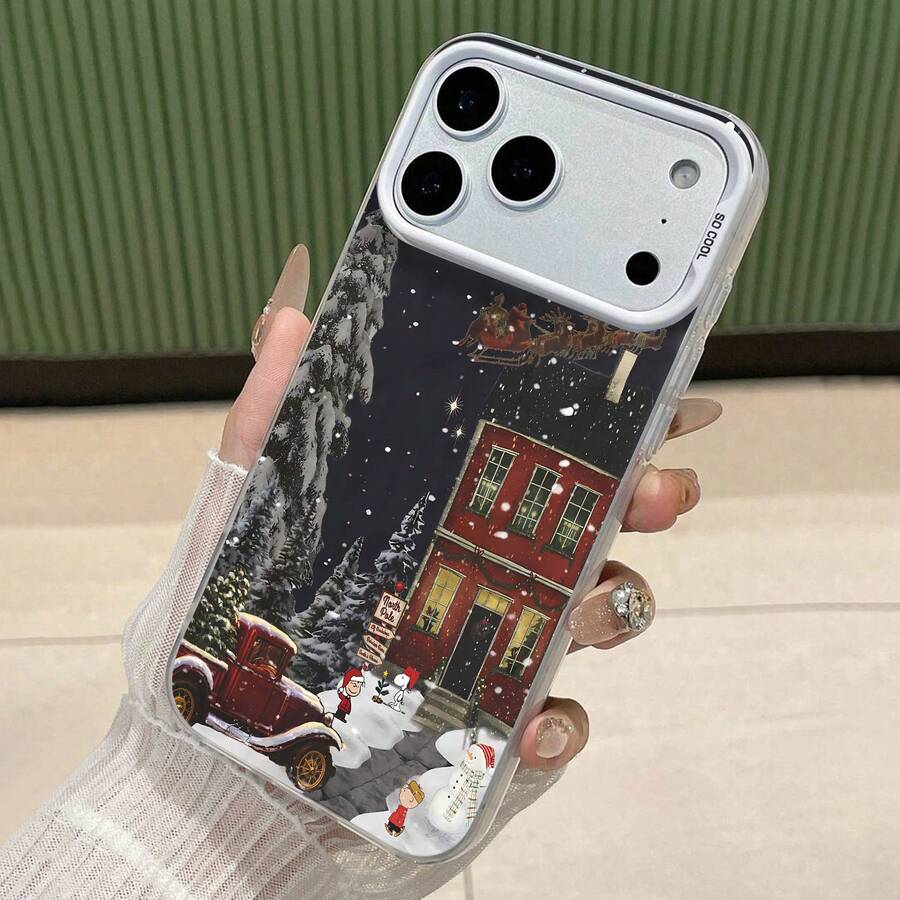 Funda para teléfono con espejo y escena navideña del Polo Norte. Perfectamente compatible con 17, 16 Pro Max, 15 Pro Max, 13 y 12. Fabricada en TPU resistente, ofrece una excelente protección contra golpes y caídas. Ideal para regalar a familiares, amigos o para las fiestas, es una excelente opción para Navidad, cumpleaños o simplemente para compartir la alegría de las fiestas. - Plateado - Ver 1